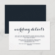 Elegante azul y blanco con puntos Bodas detalles
