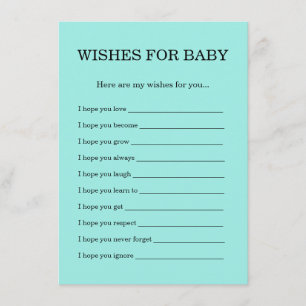 Tarjeta De Recepción Elegante Baby & Co Fiesta de Bebé Negro Teal