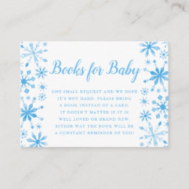 Tarjeta De Recepción Elegante Baby Shower con copo de nieve azul trae u