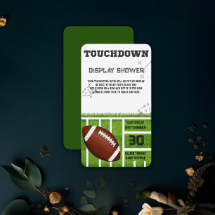 Tarjeta De Recepción Elegante Baby Shower de Fútbol Touchdown