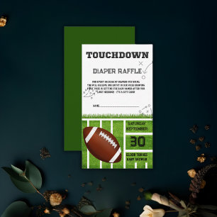 Tarjeta De Recepción Elegante Baby Shower de Fútbol Touchdown