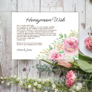 Tarjeta De Recepción Elegante Baby Shower Floral