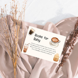 Tarjeta De Recepción Elegante bebé está preparando café bebé libro de d