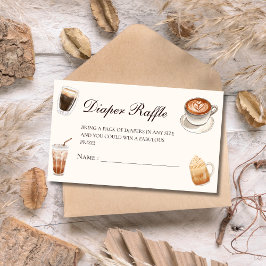 Tarjeta De Recepción Elegante bebé está preparando café bebé pañal de d