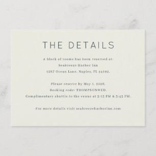 Tarjeta De Recepción Elegante Beige Minimalista Tipográfico