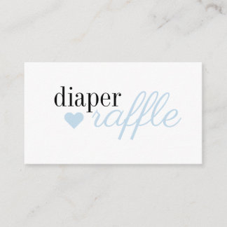 Tarjeta De Recepción Elegante Blue Simple Boy Baby Shower Diaper Raffle