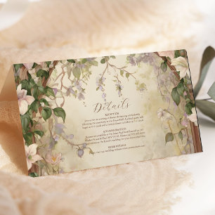Tarjeta De Recepción Elegante Boda Art Nouveau