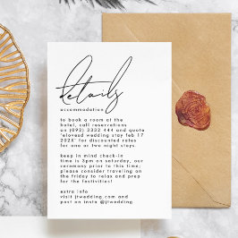 Tarjeta De Recepción Elegante Boda blanco negro con nombres personaliza