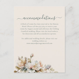 Tarjeta De Recepción Elegante Boda Bohemio Vintage Floral Flor Silvestr