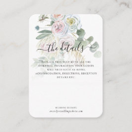 Tarjeta De Recepción Elegante Boda Boho Eucalyptus Florals