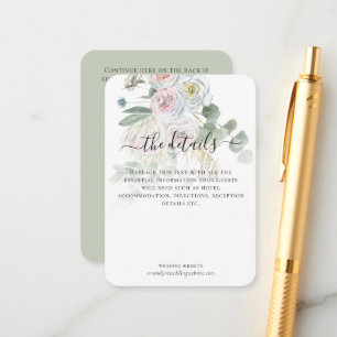 Tarjeta De Recepción Elegante Boda Boho Eucalyptus Florals