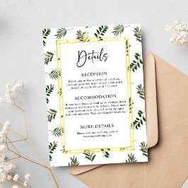 Tarjeta De Recepción Elegante Boda botánico-moderno