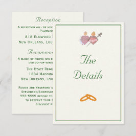 Tarjeta De Recepción Elegante boda católica de dos corazones
