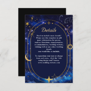 Tarjeta De Recepción Elegante boda celeste azul