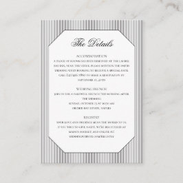 Tarjeta De Recepción Elegante Boda clásico formal