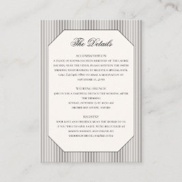 Tarjeta De Recepción Elegante Boda clásico formal