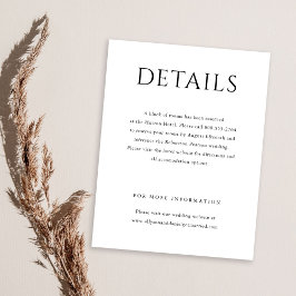 Tarjeta De Recepción Elegante Boda clásico monograma de guión inicial