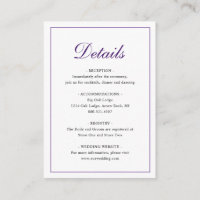 Elegante Boda clásico real morado