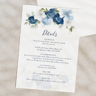 Tarjeta De Recepción Elegante Boda de acuarela floral