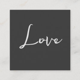 Tarjeta De Recepción Elegante Boda de amor de fondo gris