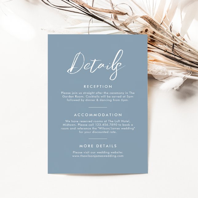 Tarjeta De Recepción Elegante Boda de caligrafía azul turquesa (Subido por el creador)