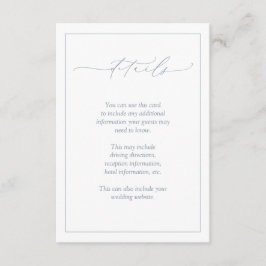 Tarjeta De Recepción Elegante Boda de caligrafía azul turquesa
