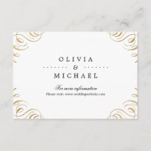 Elegante boda de caligrafía floreciente inserto