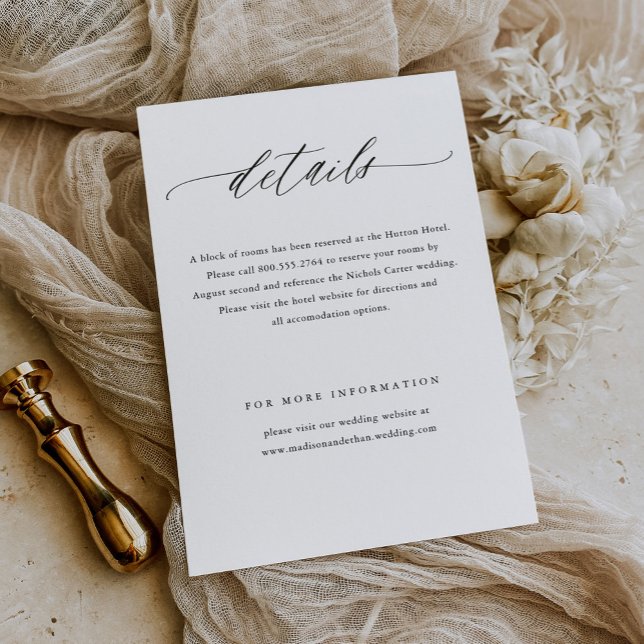 Tarjeta De Recepción Elegante Boda de caligrafía simple (Subido por el creador)
