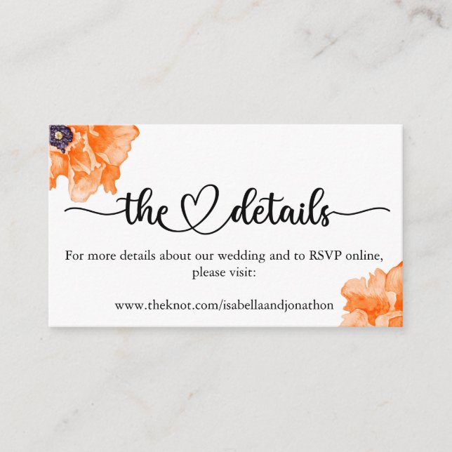 Tarjeta De Recepción Elegante Boda de caligrafía  sitio web Coche de ci (Anverso)