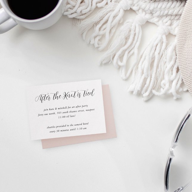 Tarjeta De Recepción Elegante Boda de caligrafía tras Fiesta (Subido por el creador)