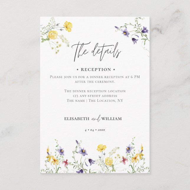 Tarjeta De Recepción Elegante Boda de código QR detalles Alojamiento (Anverso)