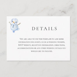 Tarjeta De Recepción Elegante boda de copos de nieve de invierno Wonder