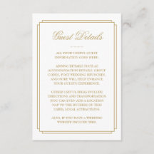 Elegante Boda de Deco Dorado Detalles de Huéspedes