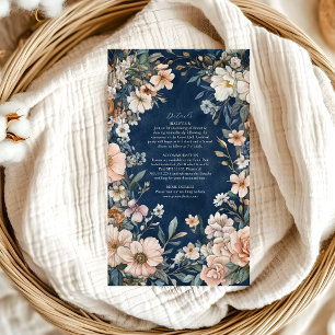 Tarjeta De Recepción Elegante Boda de Elegancia Real de Victoria