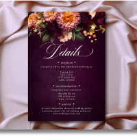 Elegante Boda de escritura floral borgoñona
