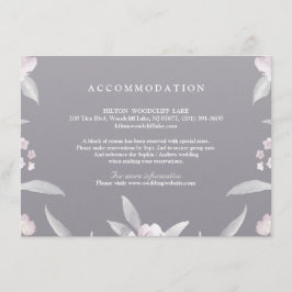 Tarjeta De Recepción Elegante Boda de estilo chino con flores