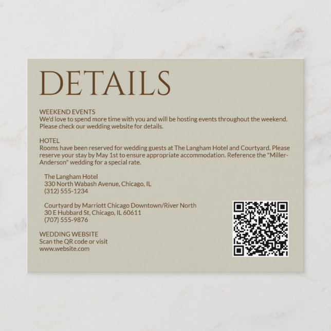 Tarjeta De Recepción Elegante Boda de Flor Silvestre Moderna (Anverso)