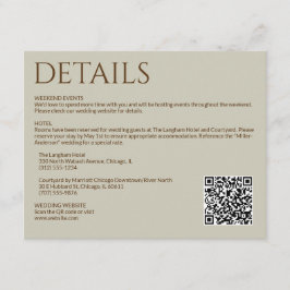 Tarjeta De Recepción Elegante Boda de Flor Silvestre Moderna