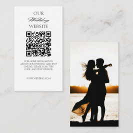 Tarjeta De Recepción Elegante Boda de fotografía caligráfica romántica
