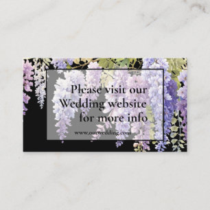 Tarjeta De Recepción Elegante boda de la glicinia magenta acuarela púrp