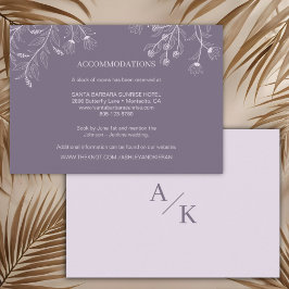 Tarjeta De Recepción Elegante Boda de Lavanda Floral