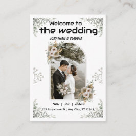Tarjeta De Recepción Elegante Boda de marco de vintage floral dorado