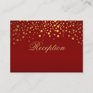 Tarjeta De Recepción Elegante Boda de marrón de oro