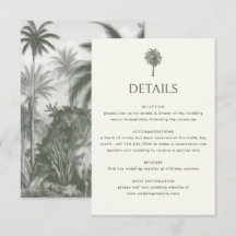 Elegante Boda de palma tropical vintage