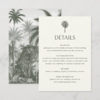 Elegante Boda de palma tropical vintage