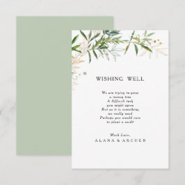 Tarjeta De Recepción Elegante Boda de vegetación de oliva deseando una