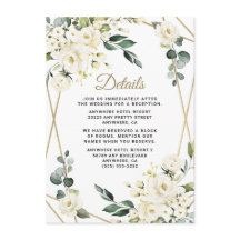 Elegante Boda de Verdor Geométrico Floral Oro