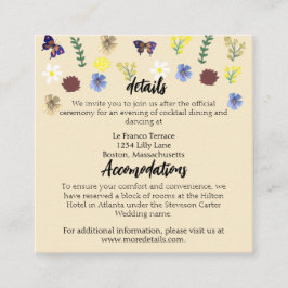 Tarjeta De Recepción Elegante Boda del Boho Eggshell