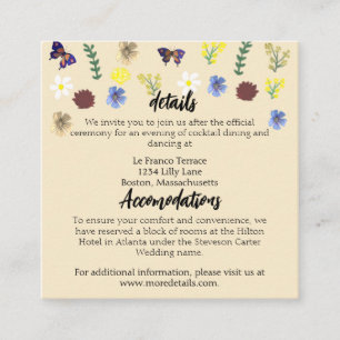 Tarjeta De Recepción Elegante Boda del Boho Eggshell