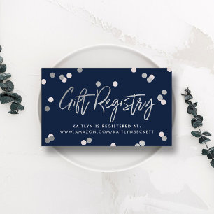 Tarjeta De Recepción Elegante Boda del Registro de Regalos de Relieve m